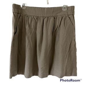 LOFT Linen Skirt, tan, size Medium